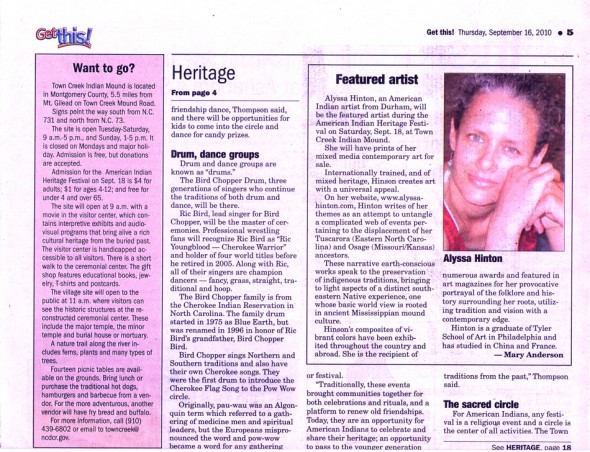 Town Creek Article