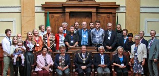 Boole family members with Cork Lord Mayor Cllr. Chris OLeary