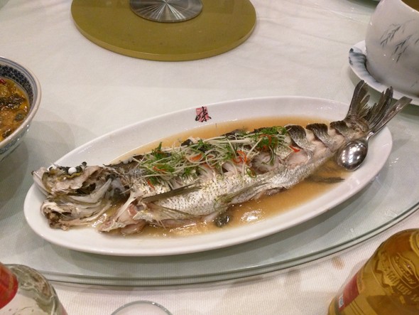 Fancy Fish Dish In My Honor! (In fact we had many seafood dishes)